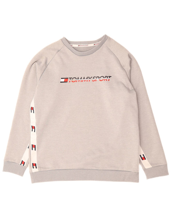 Γραφικό ανδρικό φούτερ Tommy Hilfiger Jumper Medium Grey Polyester
