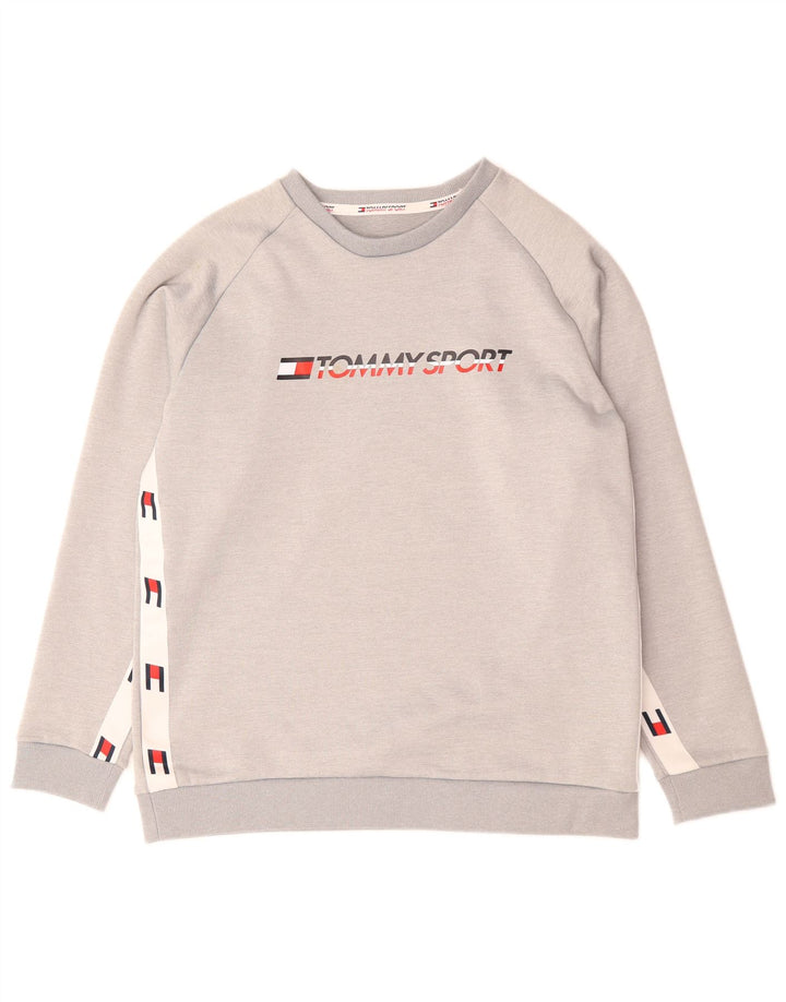 Γραφικό ανδρικό φούτερ Tommy Hilfiger Jumper Medium Grey Polyester