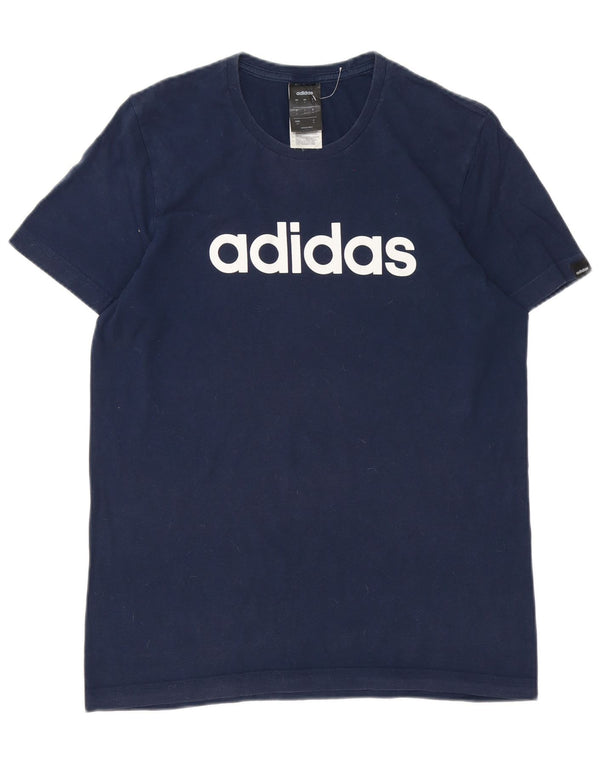 Ανδρικό γραφικό T-Shirt Adidas Top Small Navy Blue από βαμβάκι