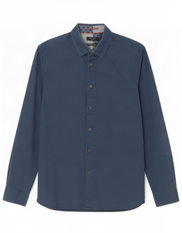 Ted Baker Ανδρικό πουκάμισο Μέγεθος 5 XL Navy Blue Cotton