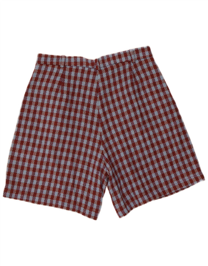 Vintage γυναικείο casual σορτς IT 42 Medium W28 Βουργουνδί Houndstooth