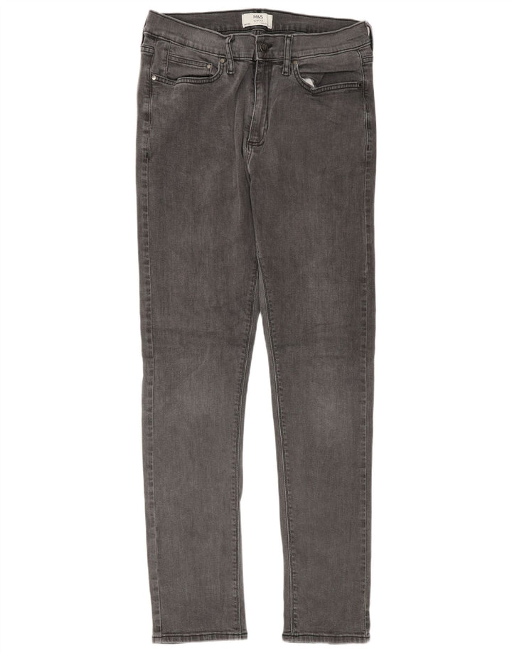 Marks & Spencer Ανδρικό Slim Jeans W34 L33 Γκρι βαμβακερό