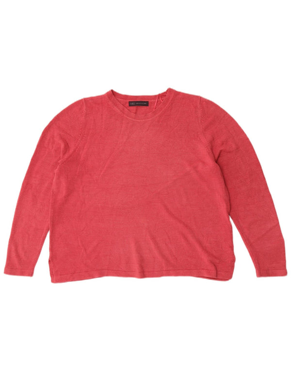 Marks & Spencer Γυναικείο πουλόβερ με λαιμόκαυστο UK 18 XL κόκκινο ακρυλικό