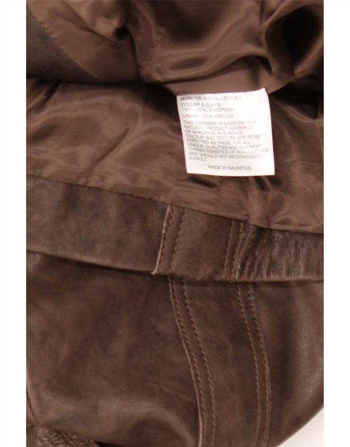 Karen Millen Γυναικείο Δερμάτινο Μπουφάν UK 12 Medium Brown