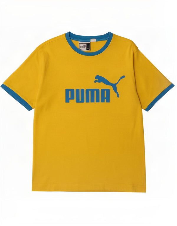 Ανδρικό γραφικό μπλουζάκι Puma Top Small κίτρινο