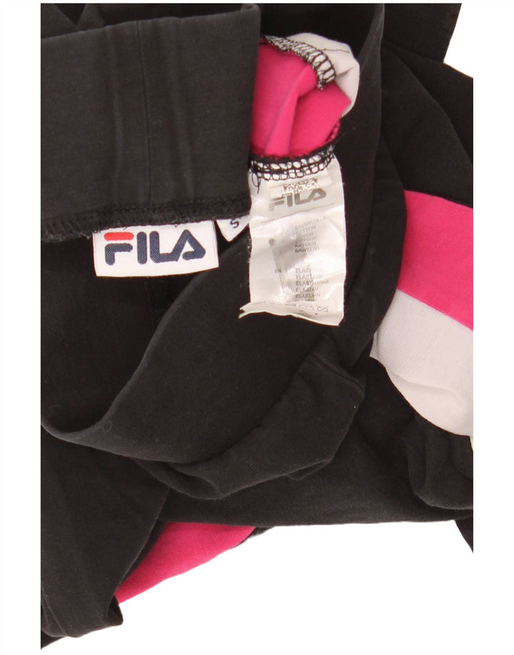 Γυναικείο κολάν FILA UK 8 Small Black Colourblock Βαμβακερό