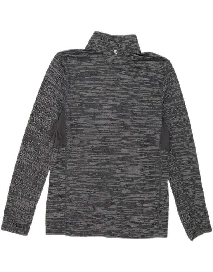 RUSSELL ATHLETIC Mens Zip Neck Pullover Tracksuit Top Small Grey Striped Vintage Russell Athletic and Second-Hand Russell Athletic from Messina Hembry 