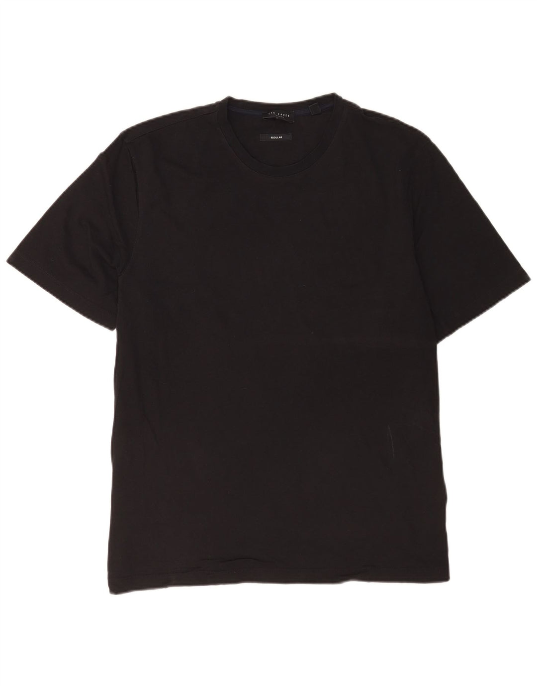 Ανδρικό T-Shirt κανονικό Ted Baker Top Size 4 μεγάλο μαύρο βαμβακερό