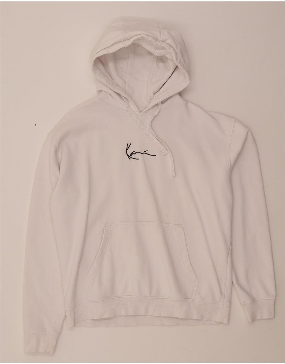 KARL KANI Ανδρικό γραφικό φούτερ με φούτερ, μικρό λευκό βαμβακερό