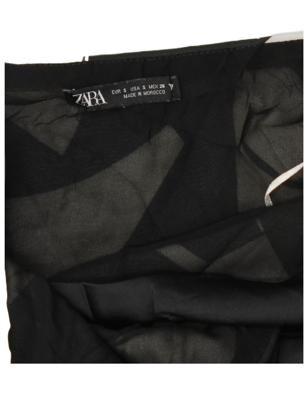Zara Γυναικείο Mini Sundress UK 8 Small Black Geometric