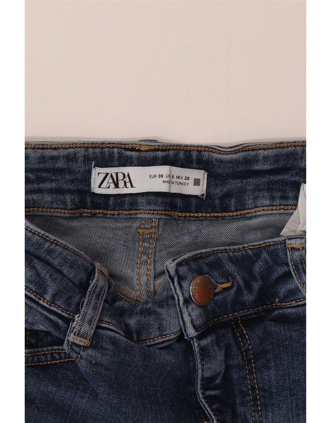 Zara Γυναικείο Τζιν EU 38 Small W28 L32 Μπλε βαμβακερό