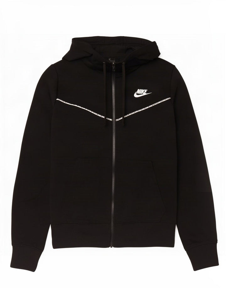 Ανδρική αθλητική φόρμα Nike με κουκούλα Μπουφάν από μικρό μαύρο πολυεστέρα