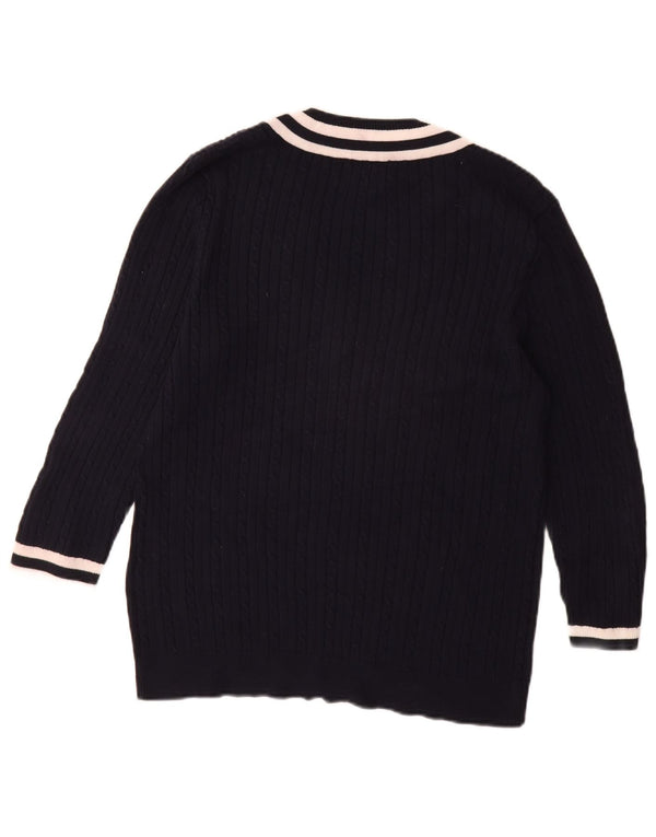 CHAPS Γυναικείο Classics 3/4 μανίκι πουλόβερ με λαιμόκοψη UK 18 XL Navy Blue