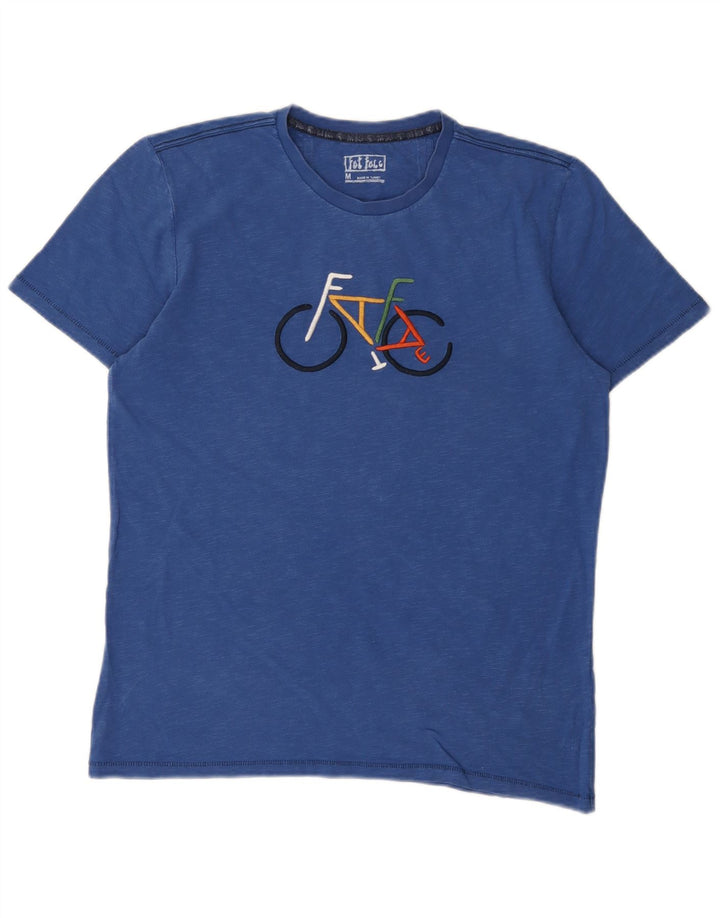 Ανδρικό γραφικό T-Shirt Fat Face Top από μεσαίο μπλε βαμβακερό