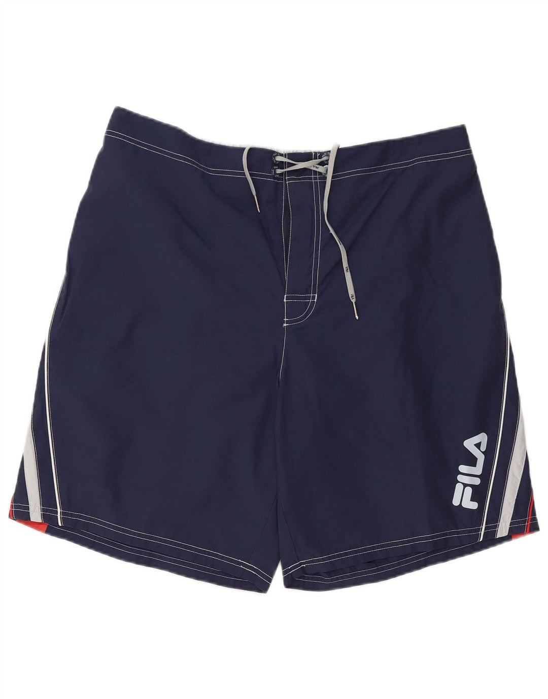 Ανδρικό γραφικό σορτς κολύμβησης Fila 2XL Navy Blue Colorblock Πολυεστέρας
