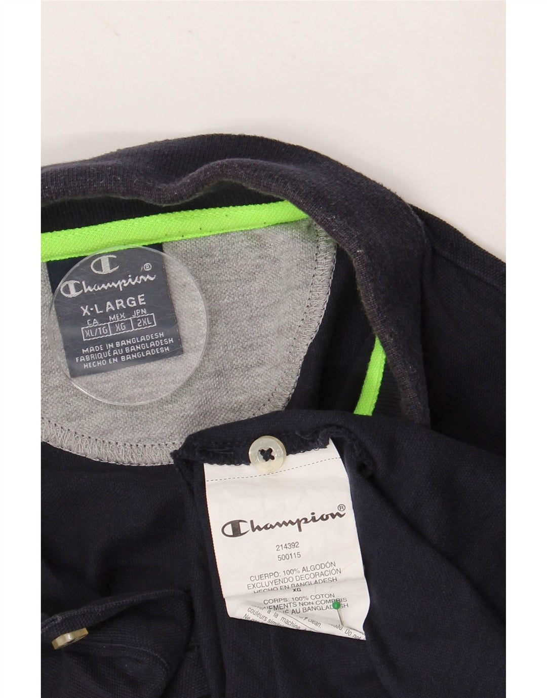 Ανδρικό μπλουζάκι πόλο CHAMPION XL Navy Blue Cotton