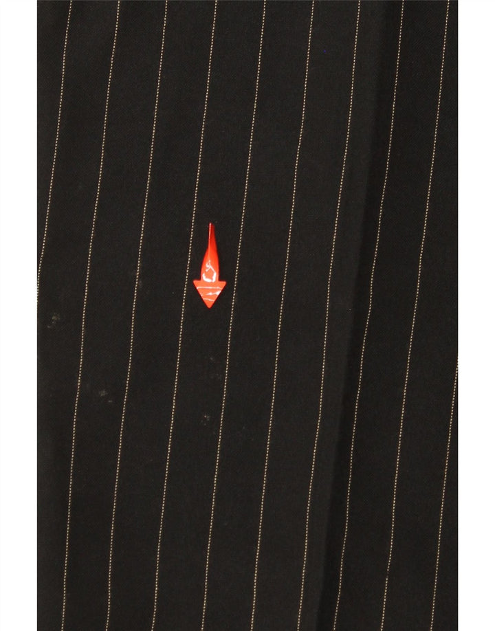 A WEAR Womens Bootcut Casual Παντελόνι UK 14 Medium W30 L32 Μαύρο ριγέ