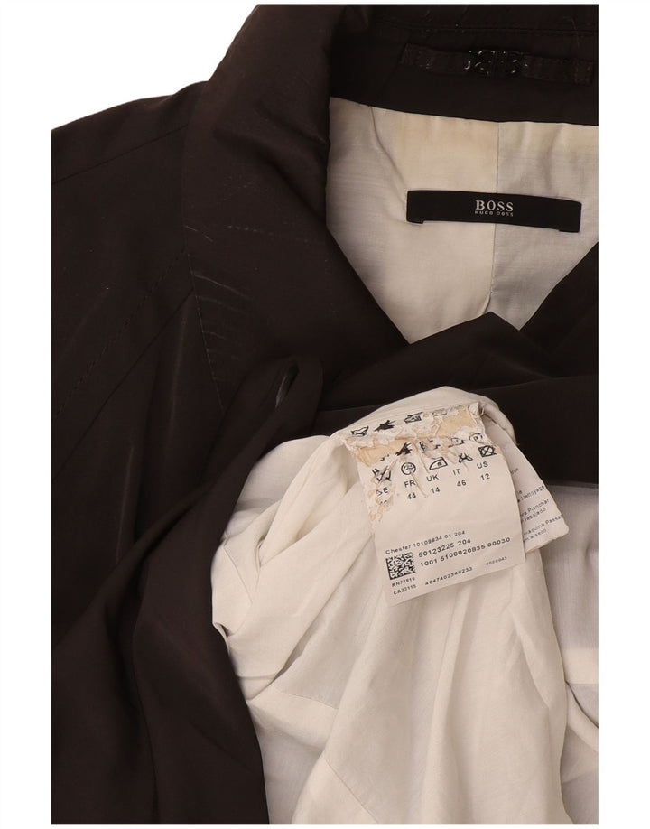 Hugo Boss Γυναικεία καμπαρντίνα UK 14 Medium Grey Polyester
