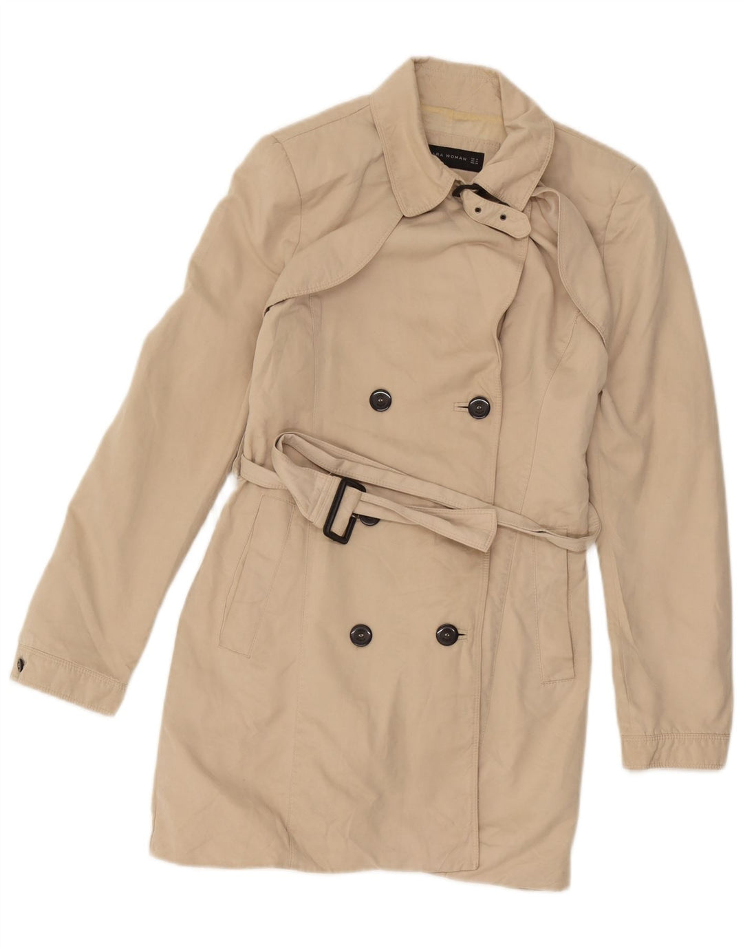 Zara Γυναικεία καμπαρντίνα UK 12 Medium Beige Polyester