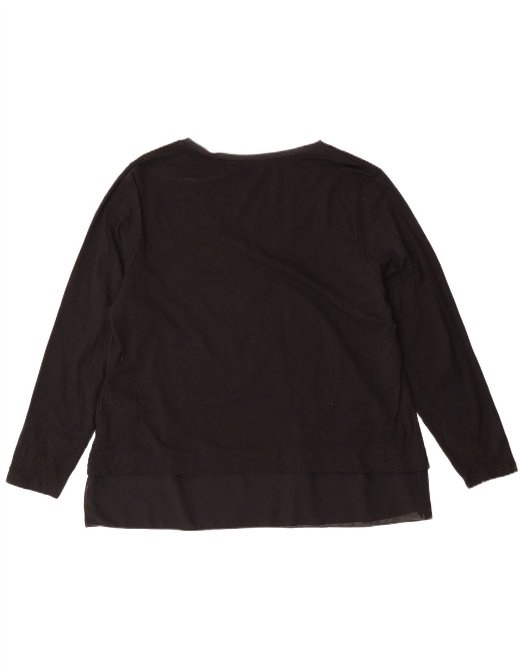 Fiorella Rubino Γυναικείο τοπ μακρυμάνικο UK 14 μεσαίο μαύρο βαμβακερό