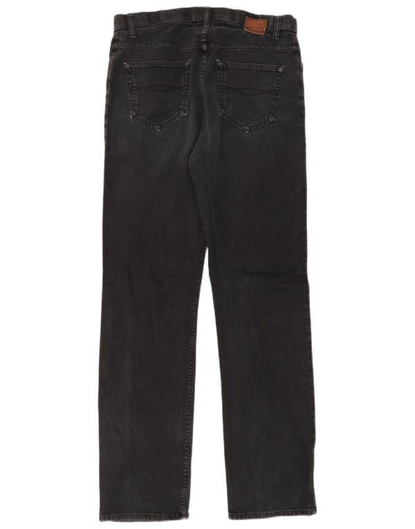 Marks & Spencer Ανδρικό Μπλε Harbor Straight Jeans W34 L35 Μαύρο βαμβακερό