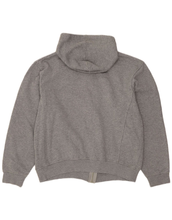 Γυναικείο FILA γραφικό πουλόβερ με κουκούλα με φερμουάρ UK 20 2XL γκρι βαμβακερό