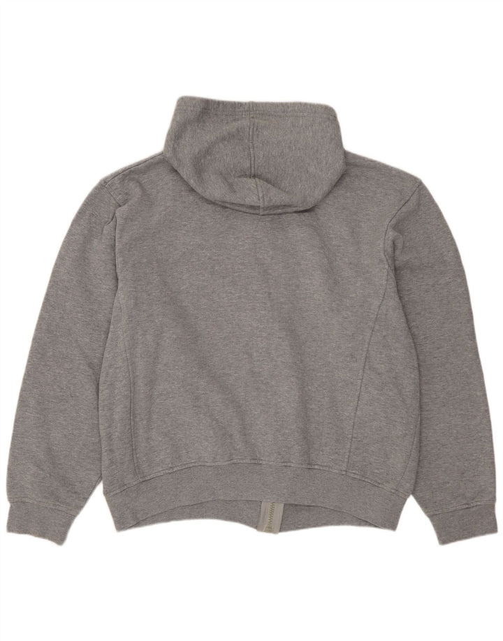 Γυναικείο FILA γραφικό πουλόβερ με κουκούλα με φερμουάρ UK 20 2XL γκρι βαμβακερό