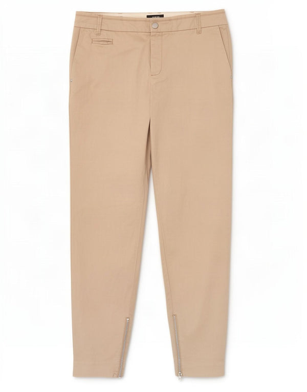 Zara Γυναικείο Slim Chino Παντελόνι Μεσαίο W28 L29 Μπεζ βαμβακερό
