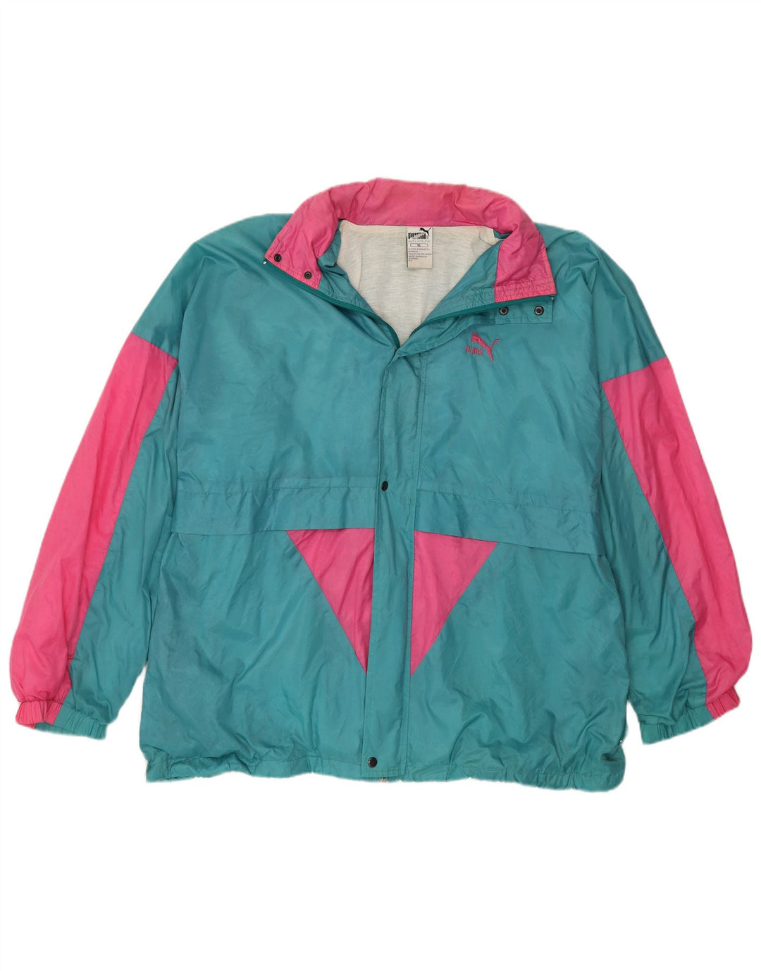 Ανδρικό μπουφάν βροχής με κουκούλα PUMA UK 42 XL μπλε νάιλον χρώματος