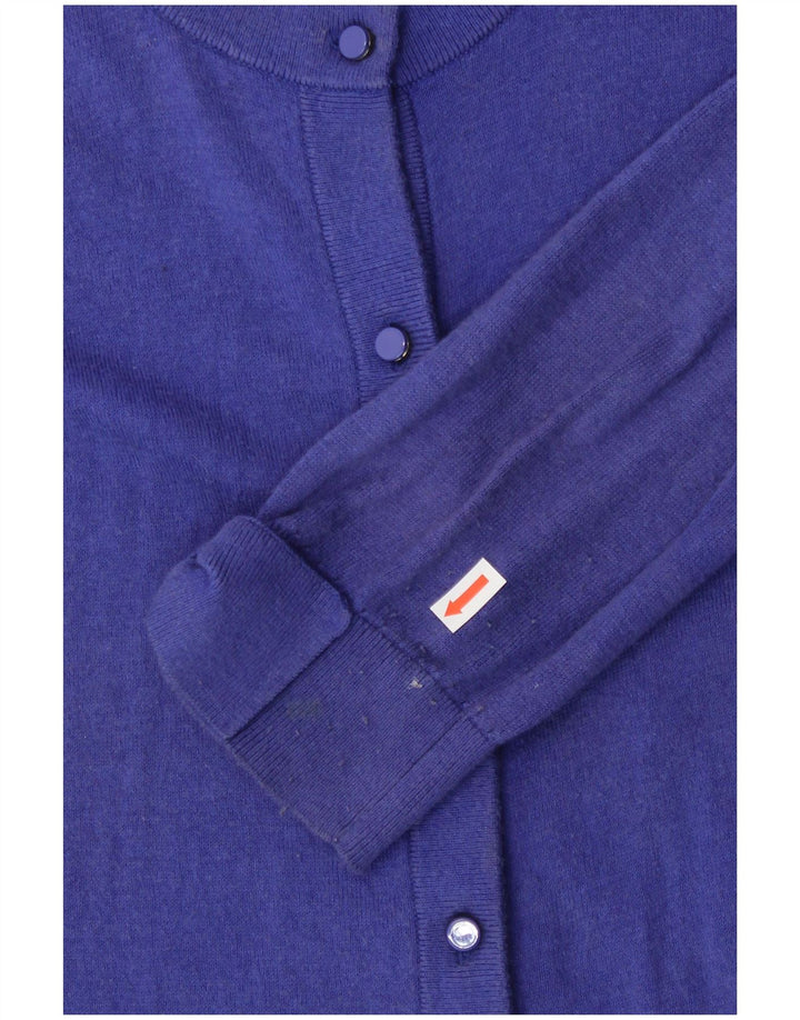 KATE SPADE Womens Cardigan Sweater UK 8 Small Blue Cotton