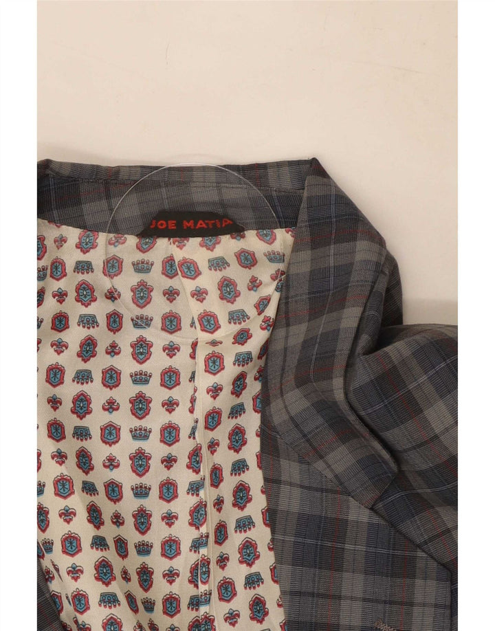 Vintage Ανδρικό σακάκι με 2 κουμπιά σακάκι UK 40 Large Grey Check Cotton Vintage