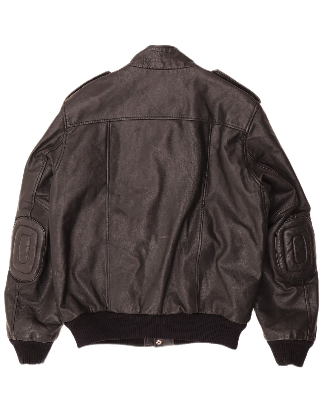 Ανδρικό δερμάτινο τζάκετ VINTAGE Military IT 54 2XL Μαύρο Δερμάτινο