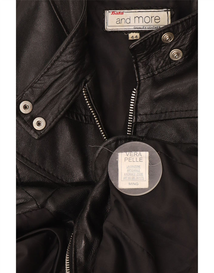 Bata and More Γυναικείο Δερμάτινο Μπουφάν IT 44 Medium Black Leather
