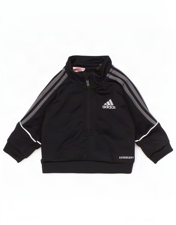 Adidas Baby Boys Aeroready Φούτερ με φερμουάρ 0-3 μηνών Μαύρο