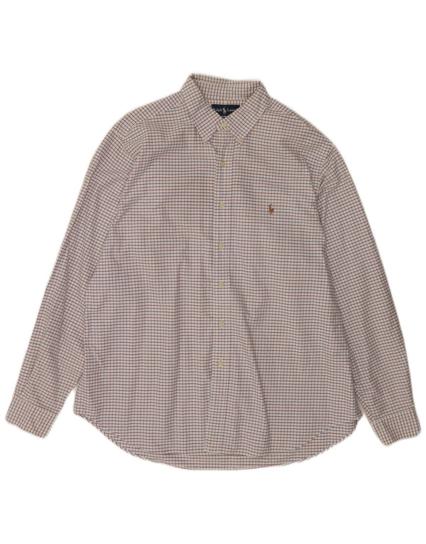 Ανδρικό πουκάμισο Ralph Lauren Κλασικό νούμερο 17 1/2 XL Λευκό βαμβάκι