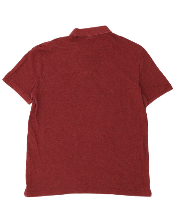 Lacoste Mens Slim Fit Polo Shirt Size 6 XL Maroon Cotton