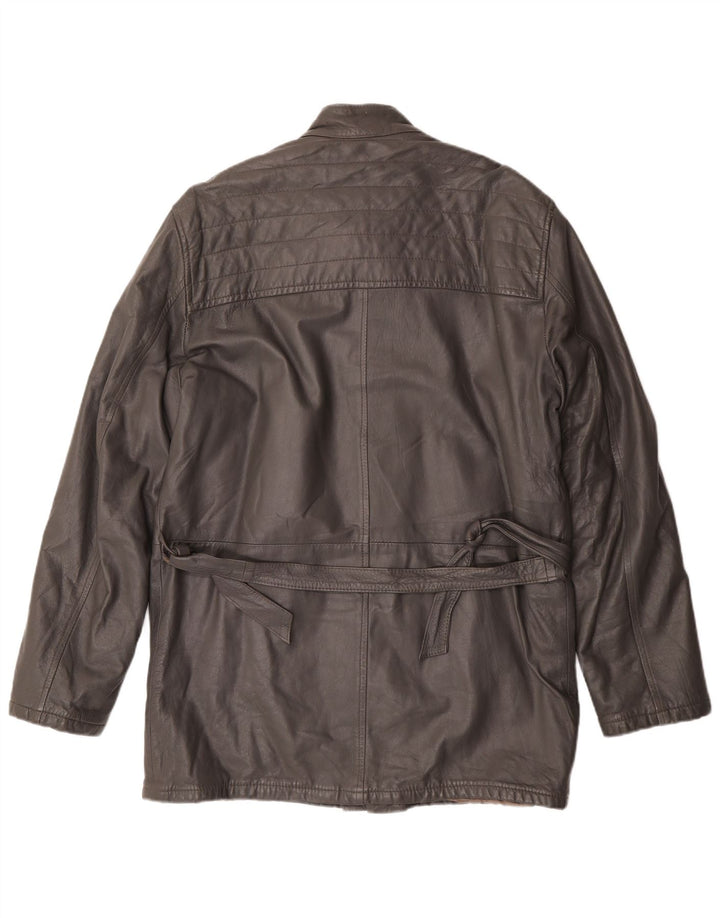 Vintage Ανδρικό Δερμάτινο Μπουφάν IT 50 Large Grey Leather