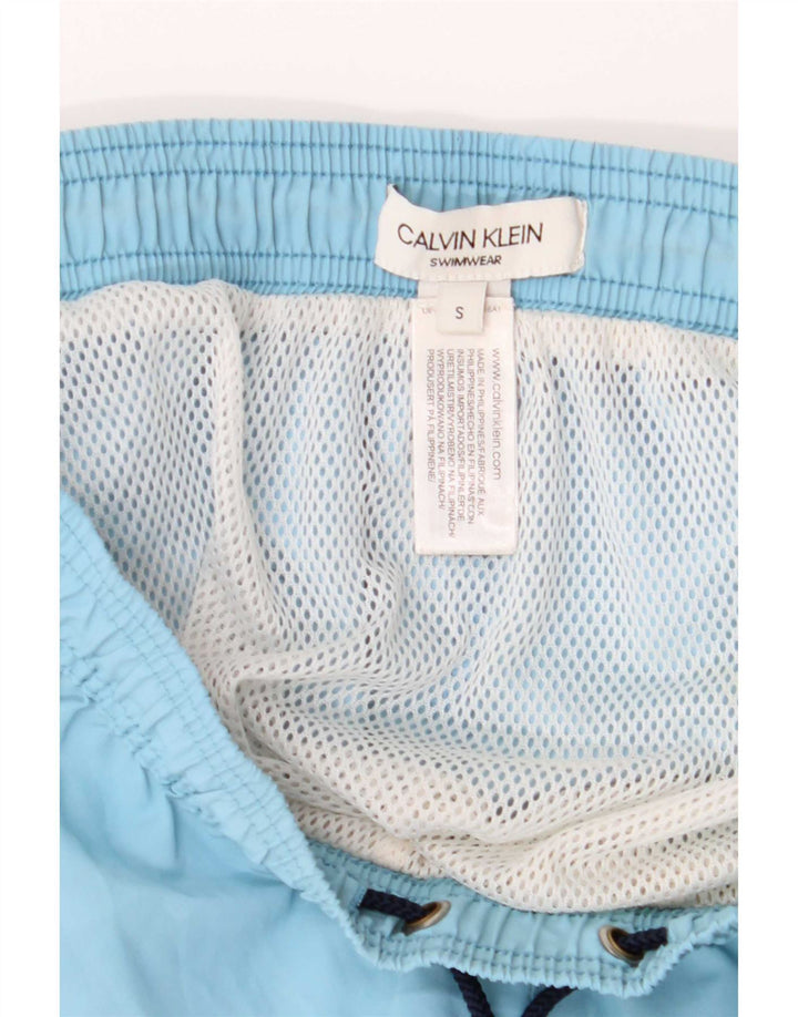 Γραφικό ανδρικό σορτς κολύμβησης Calvin Klein Μικρό μπλε πολύχρωμο πολυεστέρα