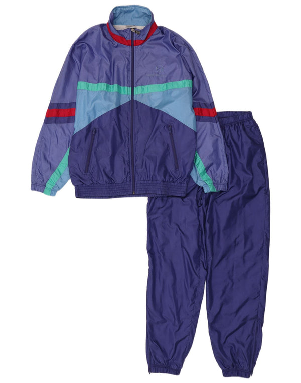 Sergio Tacchini ανδρική φόρμα IT 46 Small Blue Colourblock Polyamide