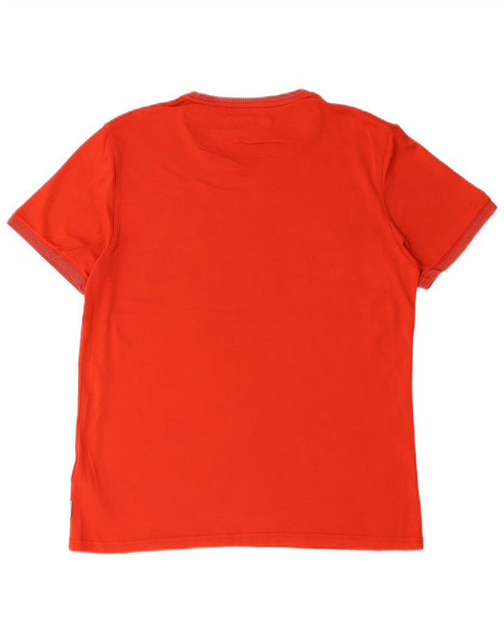 Ανδρικό T-Shirt Ted Baker Top Size 4 μεγάλο κόκκινο βαμβακερό