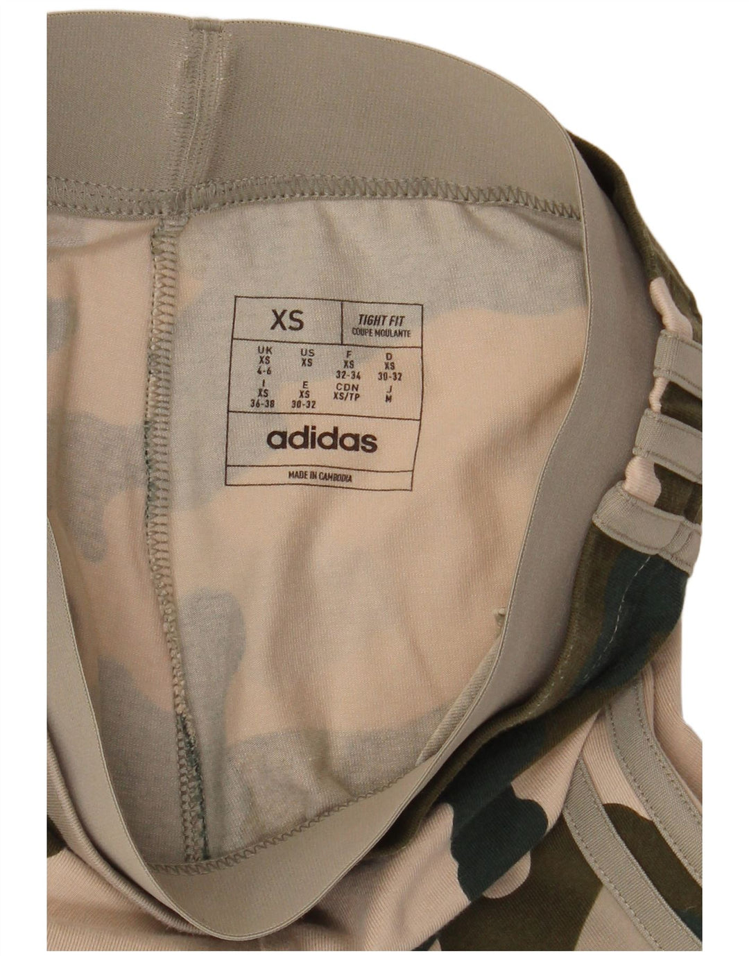 Γυναικείο κολάν ADIDAS UK 4/6 XS πολύχρωμο καμουφλάζ
