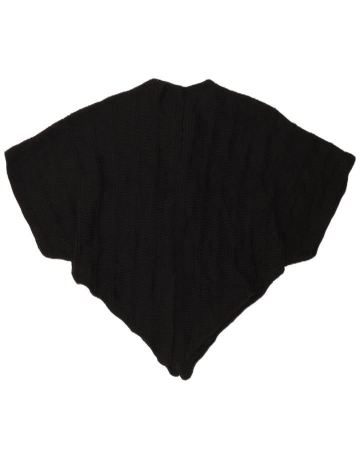 Vintage Γυναικείο Asymmetric Poncho Jumper One Size Μαύρο