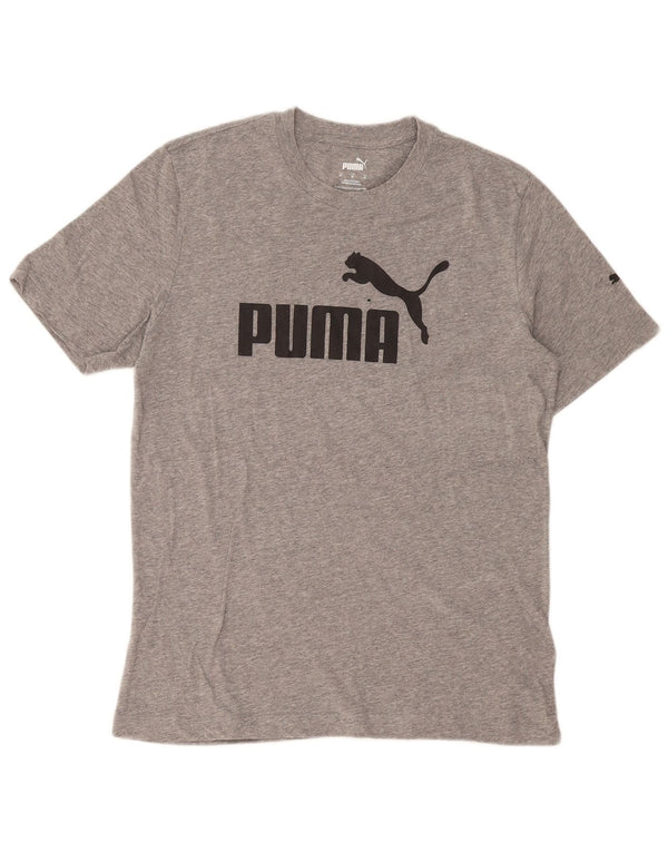 Ανδρικό γραφικό μπλουζάκι Puma, μεσαίο γκρι βαμβακερό