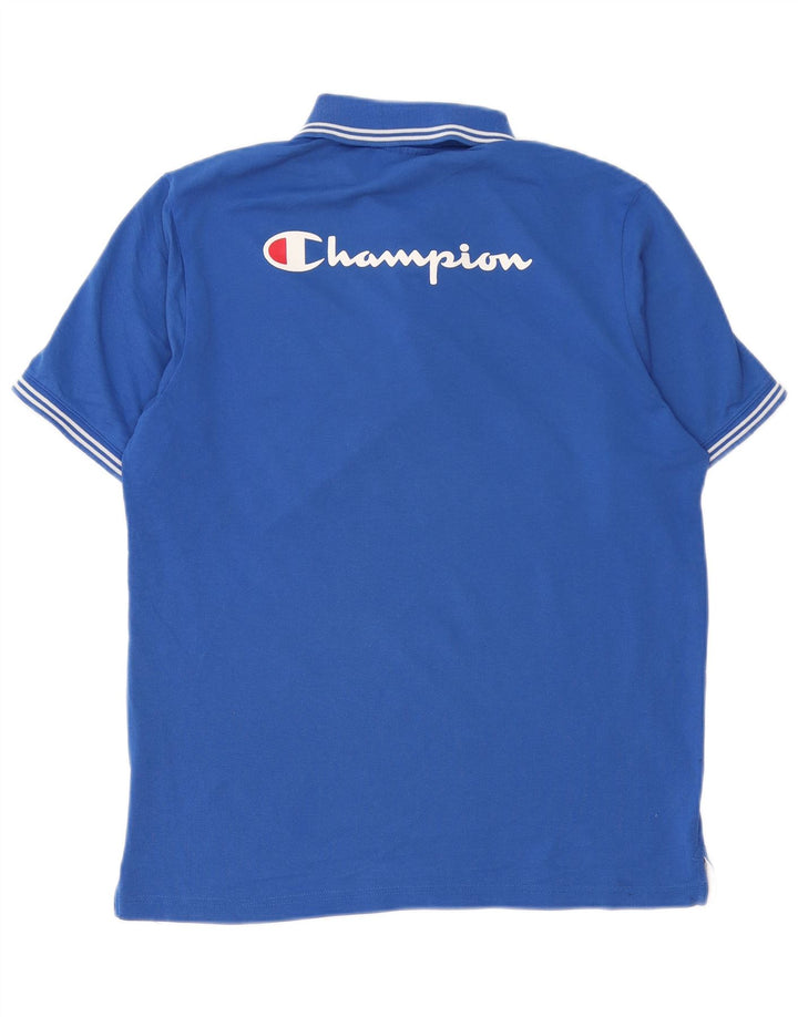 Champion Ανδρικό γραφικό πόλο μπλουζάκι μεγάλο μπλε