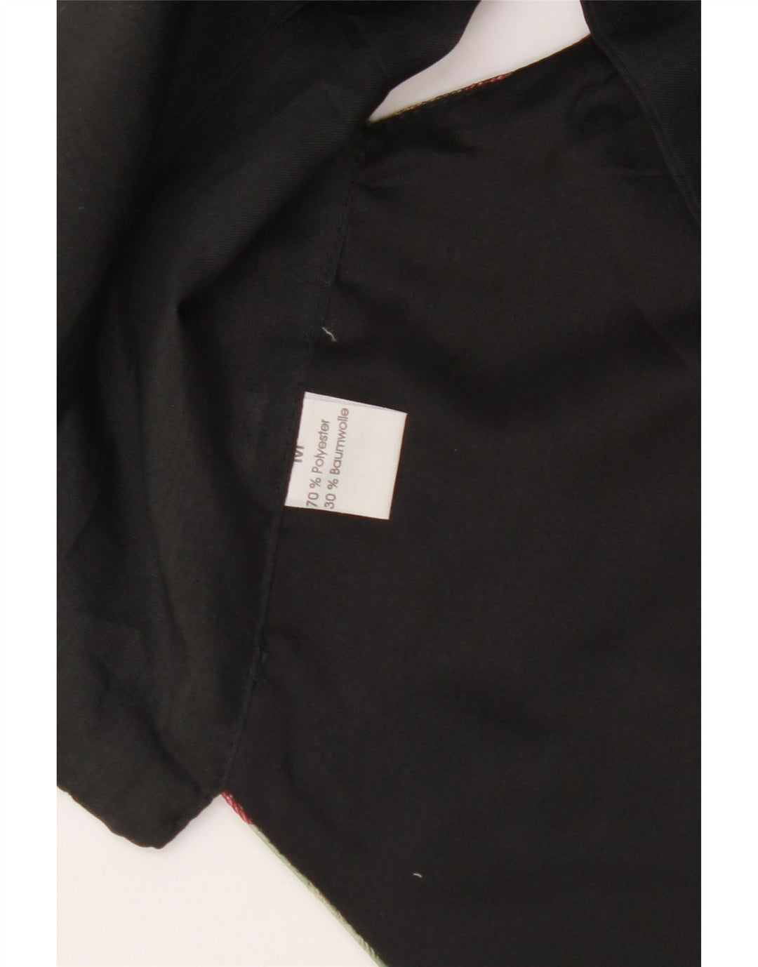 VINTAGE Womens Waistcoat UK 14 Medium Black Floral Polyester