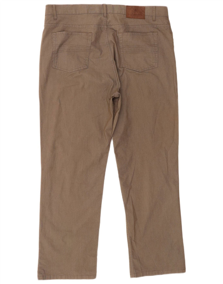 Marks & Spencer Ανδρικό Παντελόνι Chino Μπλε Harbor W38 L29 Καφέ Check