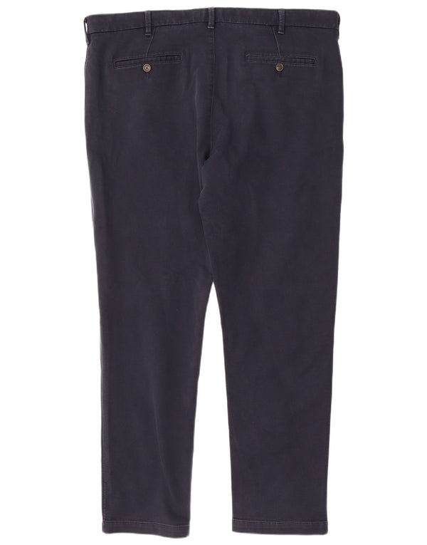 Ανδρικό παντελόνι Chino Marks & Spencer W42 L33 Navy Blue Cotton