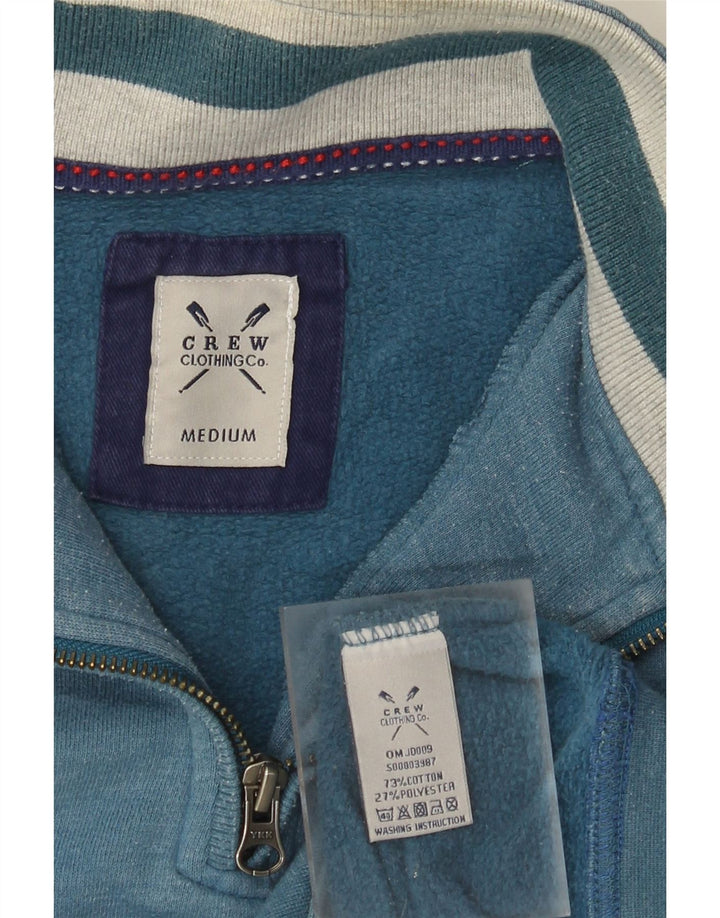 Ανδρικό φούτερ με φερμουάρ Crew Clothing, μεσαίο μπλε βαμβακερό