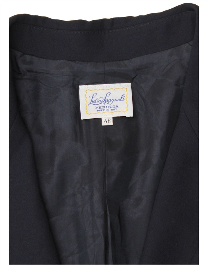 Luisa Spagnoli Γυναικείο σακάκι 1 κουμπί IT 48 XL Navy Blue Acetate