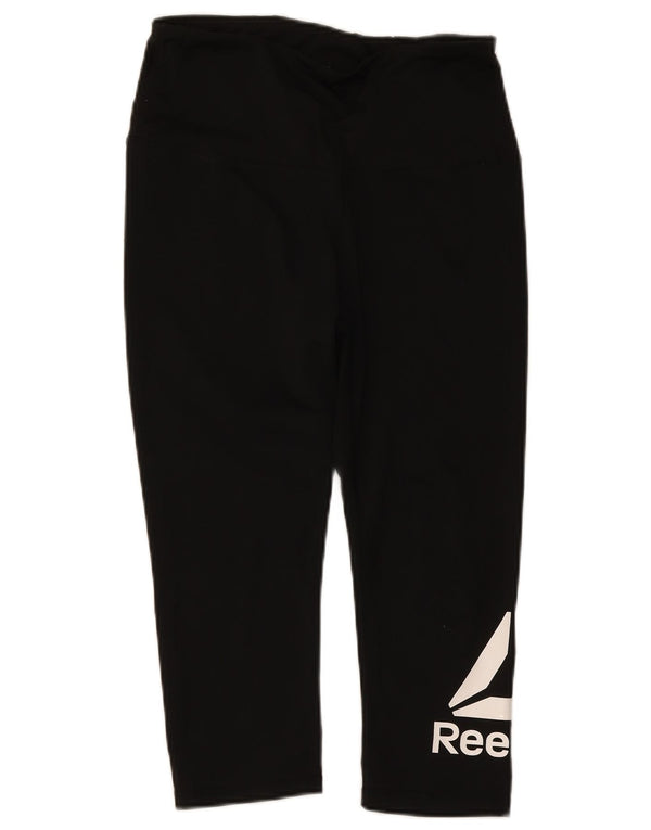 Γυναικεία Reebok Graphic Capri leggings UK 12 Medium Black
